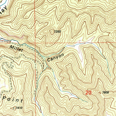 United States Geological Survey Straight Canyon, UT (2002, 24000-Scale) digital map