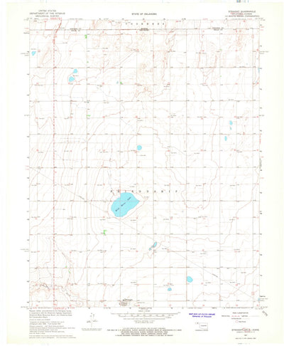 United States Geological Survey Straight, OK-KS (1967, 24000-Scale) digital map