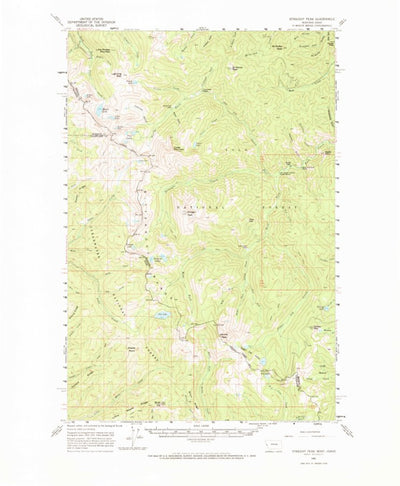 United States Geological Survey Straight Peak, MT-ID (1960, 62500-Scale) digital map