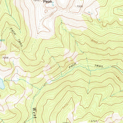 United States Geological Survey Straight Peak, MT-ID (1960, 62500-Scale) digital map