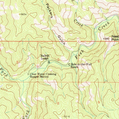 United States Geological Survey Straight Peak, MT-ID (1960, 62500-Scale) digital map