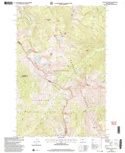 United States Geological Survey Straight Peak, MT-ID (1999, 24000-Scale) digital map