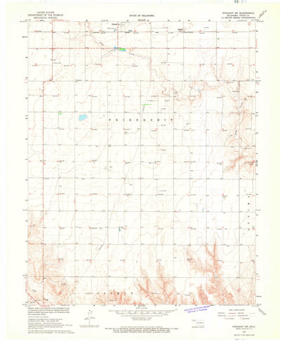 United States Geological Survey Straight SW, OK (1967, 24000-Scale) digital map
