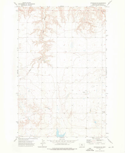 United States Geological Survey Stranahan SE, MT (1972, 24000-Scale) digital map