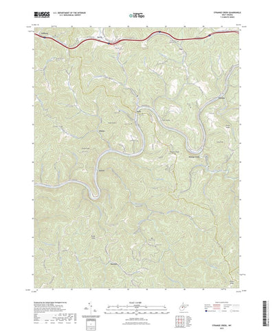 United States Geological Survey Strange Creek, WV (2023, 24000-Scale) digital map