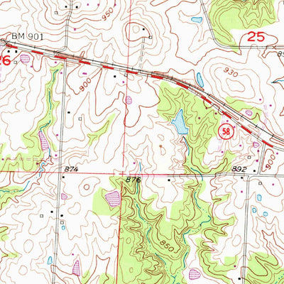United States Geological Survey Strasburg, MO (1954, 24000-Scale) digital map