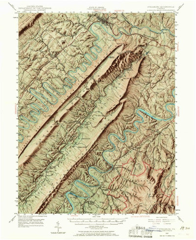 United States Geological Survey Strasburg, VA (1947, 62500-Scale) digital map