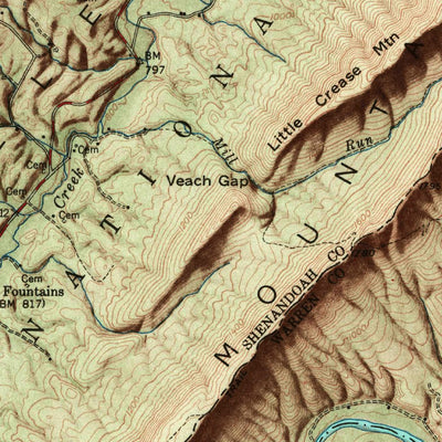 United States Geological Survey Strasburg, VA (1947, 62500-Scale) digital map