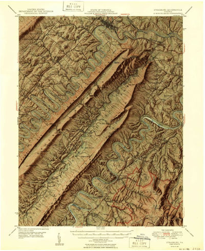 United States Geological Survey Strasburg, VA (1950, 62500-Scale) digital map