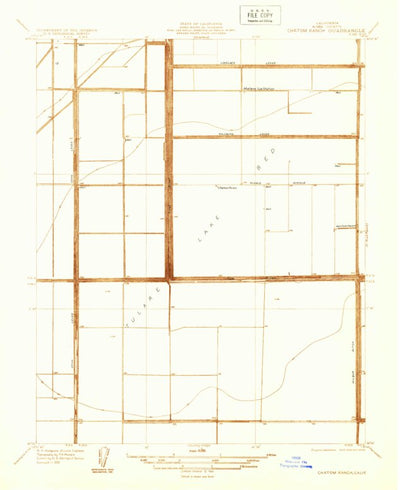 United States Geological Survey Stratford SE, CA (1933, 31680-Scale) digital map