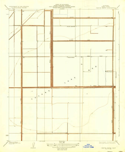 United States Geological Survey Stratford SE, CA (1935, 31680-Scale) digital map