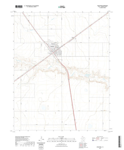 United States Geological Survey Stratford, TX (2022, 24000-Scale) digital map