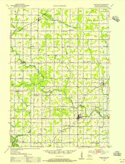 United States Geological Survey Stratford, WI (1953, 48000-Scale) digital map