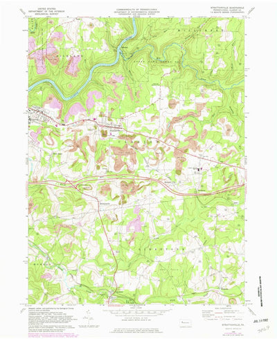 United States Geological Survey Strattanville, PA (1968, 24000-Scale) digital map