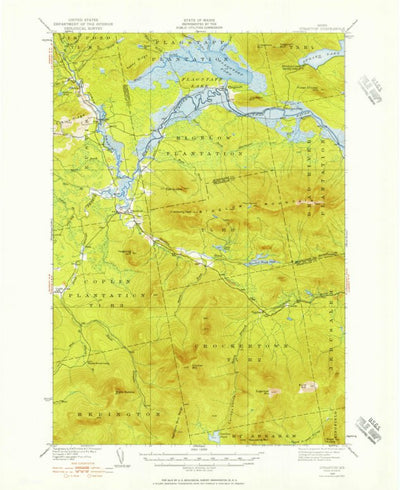 United States Geological Survey Stratton, ME (1928, 62500-Scale) digital map