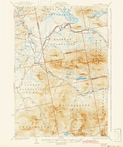 United States Geological Survey Stratton, ME (1932, 62500-Scale) digital map