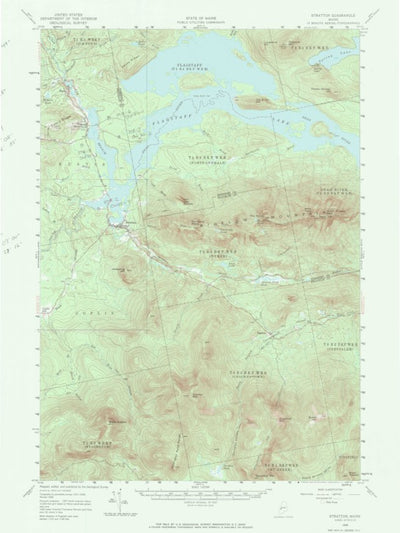 United States Geological Survey Stratton, ME (1956, 62500-Scale) digital map
