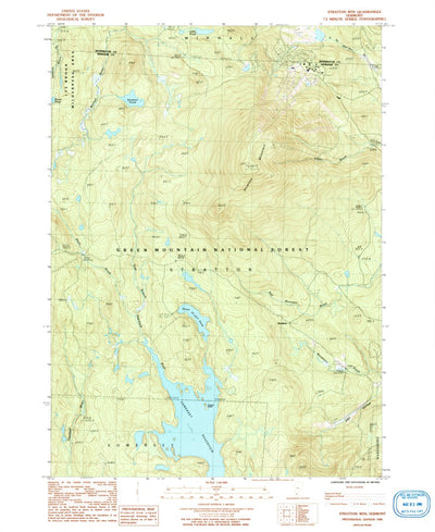United States Geological Survey Stratton Mountain, VT (1986, 24000-Scale) digital map
