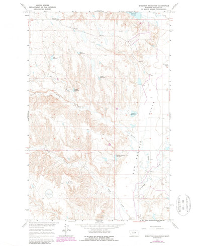United States Geological Survey Stratton Reservoir, MT (1965, 24000-Scale) digital map
