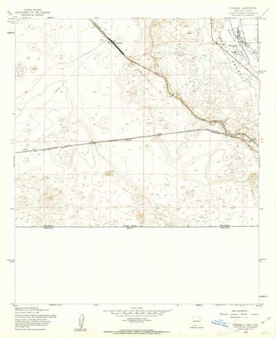 United States Geological Survey Strauss, NM-TX (1955, 24000-Scale) digital map