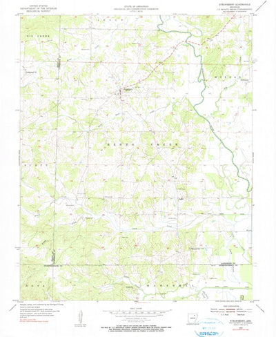 United States Geological Survey Strawberry, AR (1955, 24000-Scale) digital map