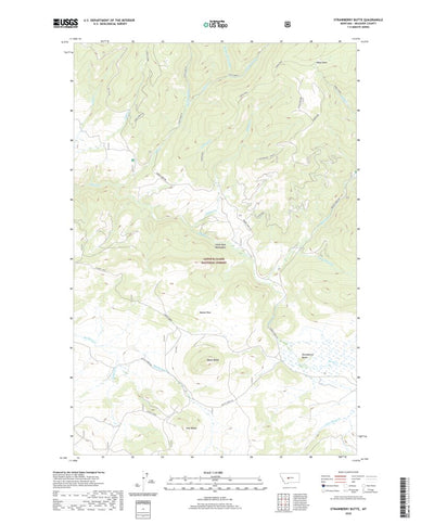 United States Geological Survey Strawberry Butte, MT (2020, 24000-Scale) digital map