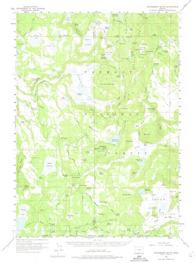 United States Geological Survey Strawberry Butte, OR (1960, 62500-Scale) digital map