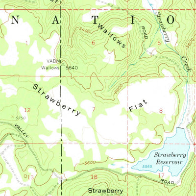 United States Geological Survey Strawberry Butte, OR (1960, 62500-Scale) digital map