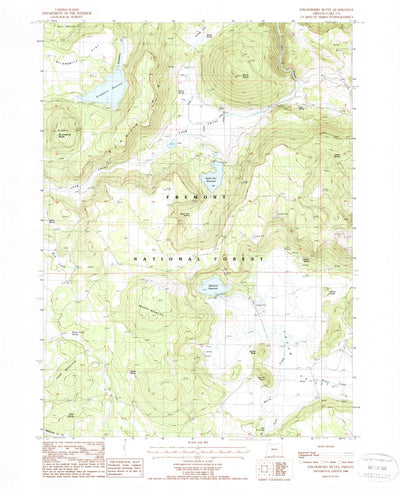 United States Geological Survey Strawberry Butte, OR (1988, 24000-Scale) digital map
