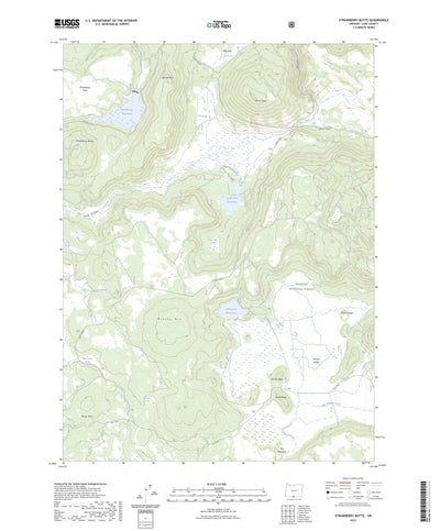 United States Geological Survey Strawberry Butte, OR (2023, 24000-Scale) digital map