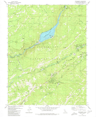 United States Geological Survey Strawberry, CA (1979, 24000-Scale) digital map