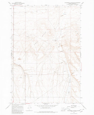 United States Geological Survey Strawberry Canyon NE, OR (1968, 24000-Scale) digital map