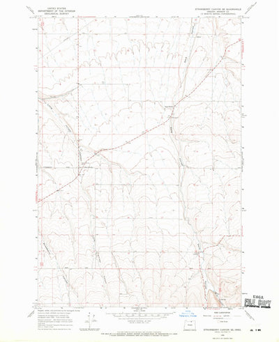 United States Geological Survey Strawberry Canyon SE, OR (1968, 24000-Scale) digital map