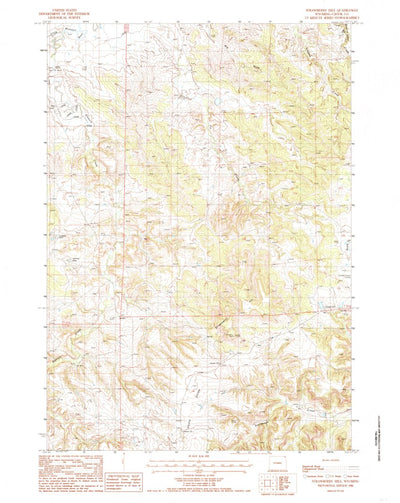 United States Geological Survey Strawberry Hill, WY (1984, 24000-Scale) digital map