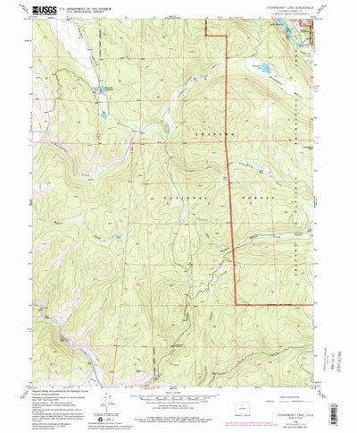 United States Geological Survey Strawberry Lake, CO (1958, 24000-Scale) digital map