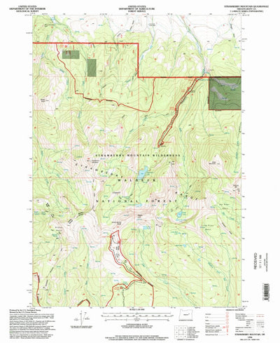 United States Geological Survey Strawberry Mountain, OR (1996, 24000-Scale) digital map