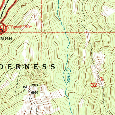 United States Geological Survey Strawberry Mountain, OR (1996, 24000-Scale) digital map