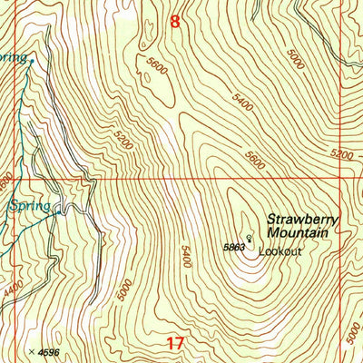 United States Geological Survey Strawberry Mountain, WA (2001, 24000-Scale) digital map