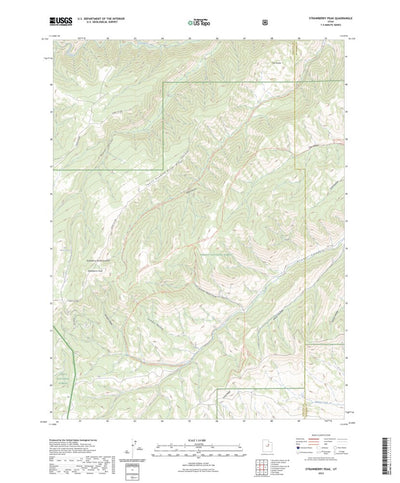 United States Geological Survey Strawberry Peak, UT (2023, 24000-Scale) digital map