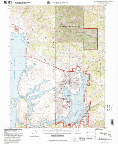 United States Geological Survey Strawberry Reservoir NE, UT (1998, 24000-Scale) digital map