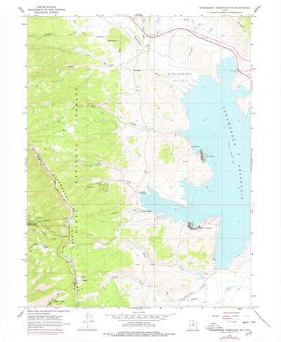 United States Geological Survey Strawberry Reservoir NW, UT (1966, 24000-Scale) digital map