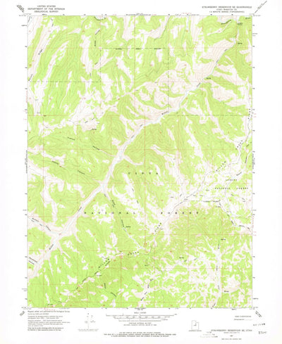 United States Geological Survey Strawberry Reservoir SE, UT (1967, 24000-Scale) digital map