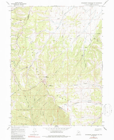 United States Geological Survey Strawberry Reservoir SW, UT (1966, 24000-Scale) digital map