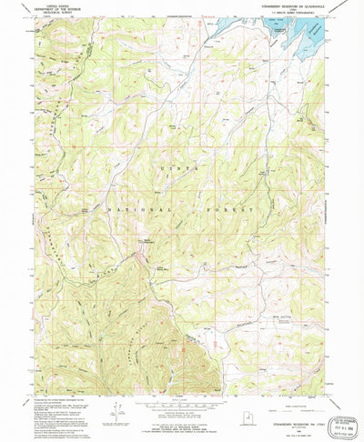 United States Geological Survey Strawberry Reservoir SW, UT (1994, 24000-Scale) digital map