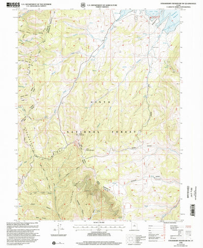 United States Geological Survey Strawberry Reservoir SW, UT (1998, 24000-Scale) digital map
