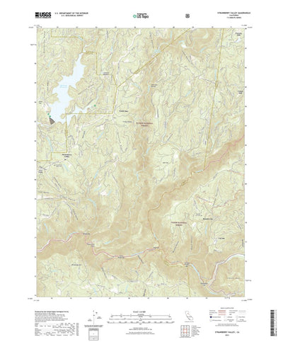 United States Geological Survey Strawberry Valley, CA (2021, 24000-Scale) digital map