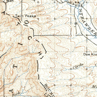 United States Geological Survey Strawberry Valley, UT (1907, 125000-Scale) digital map
