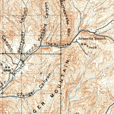 United States Geological Survey Strawberry Valley, UT (1907, 125000-Scale) digital map