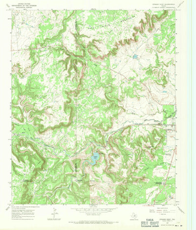 United States Geological Survey Strawn West, TX (1967, 24000-Scale) digital map