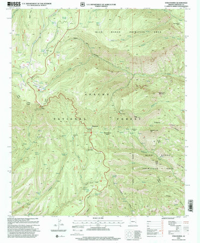 United States Geological Survey Strayhorse, AZ (1997, 24000-Scale) digital map